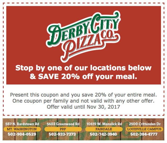 Coupon Archives - Derby City Pizza Co.